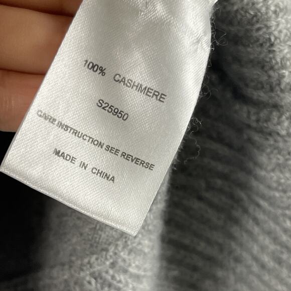 Ann Mashburn Cashmere Sweater Womens Medium Gray Peplum Sleeveless Quiet Luxury - Picture 7 of 14